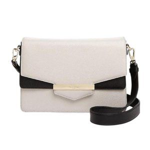 Kate Spade Carmel Court Kaela Gray/Black Leather Shoulder Bag